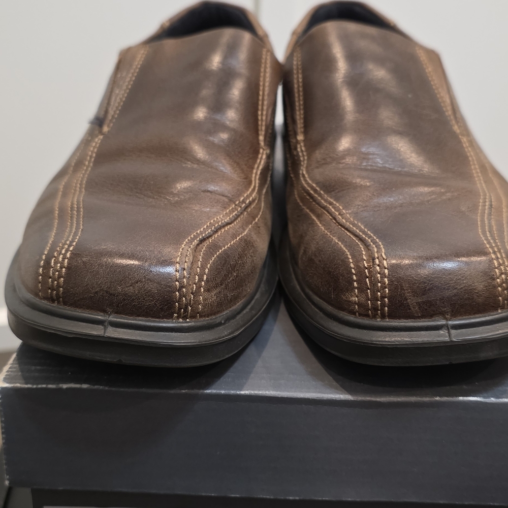 Ecco Men's Dark Brown Leather Loafers
